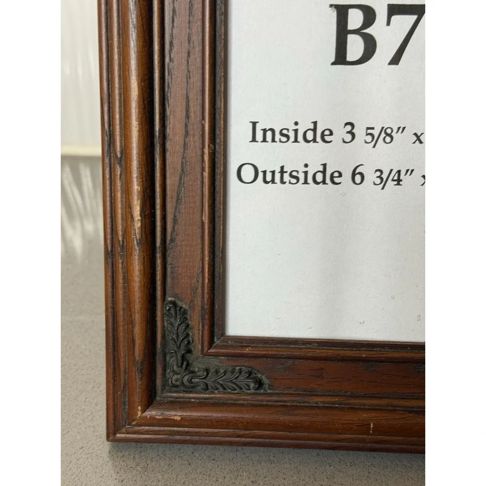 Lot of 3 Vintage Wood Wood-like Picture Frame Med-Dark Tone 8x10, 7x9 & 5x7 GUC